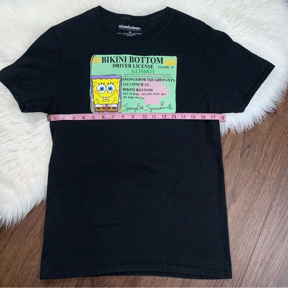 Nickelodeon Men’s Medium Black Short Sleeve SPONGE BOB Graphic Print T-Shirt - Picture 7 of 9